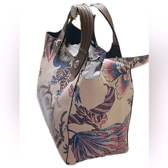 Tory Burch New York Rory Printed Mini Tote - Multi Happy Times W/Pouch - Picture 10 of 15